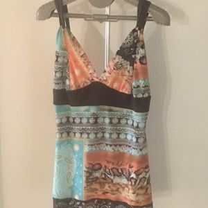 One Heart Camisole V-neck Top Crotchet Size M